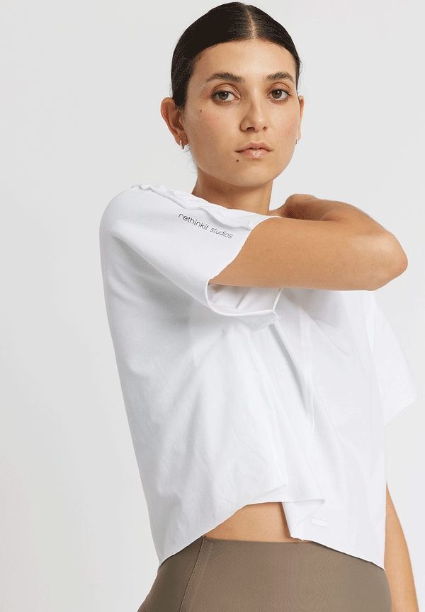 Rethinkit Tee Short Raw Edges Caen Tee 0364 white 