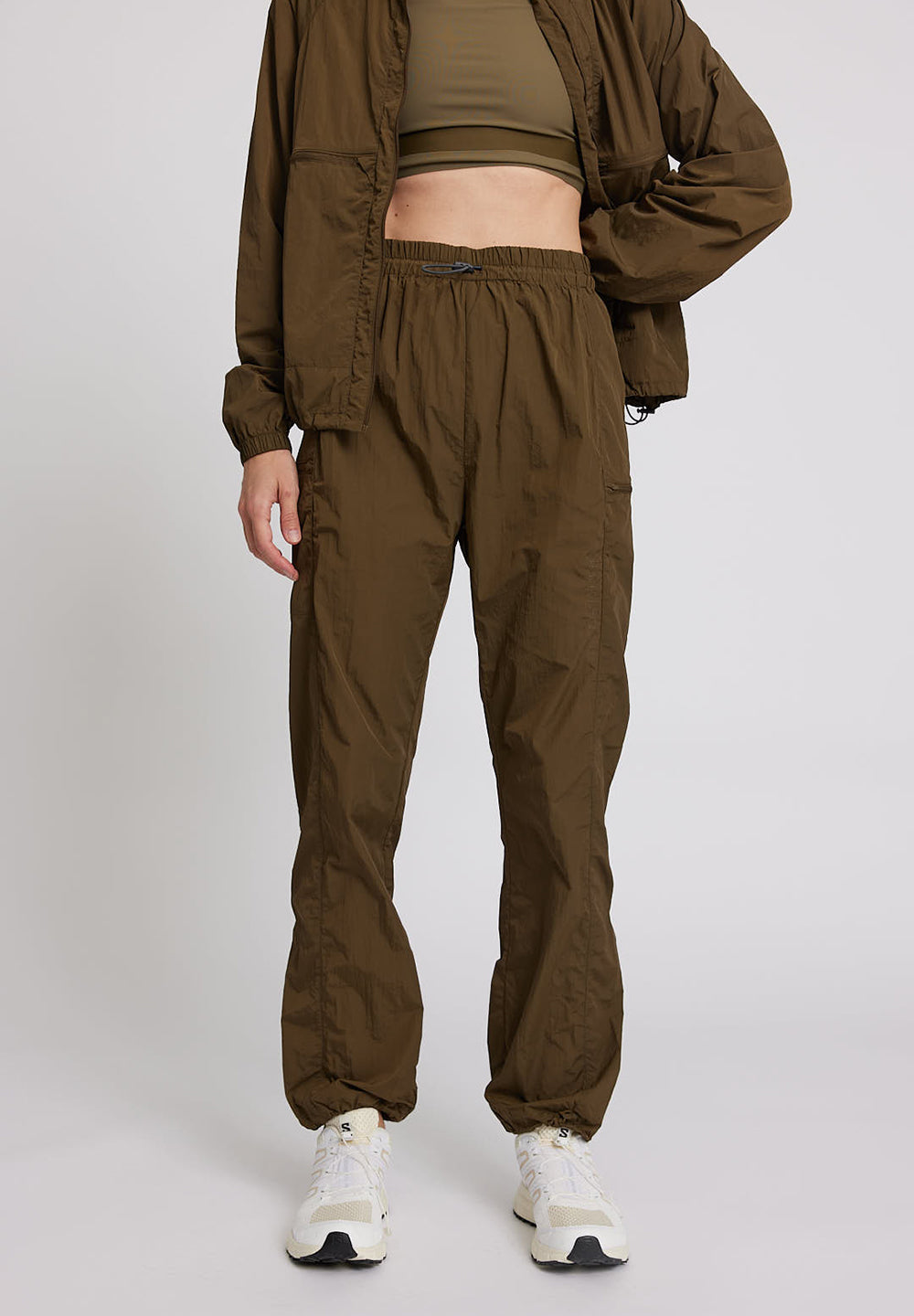 Rethinkit Track Pants Zip Peru Trousers 4212 deep olive
