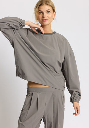 Rethinkit Soft Woven Track Pullover Stroll Pullover 0097 grey thunder