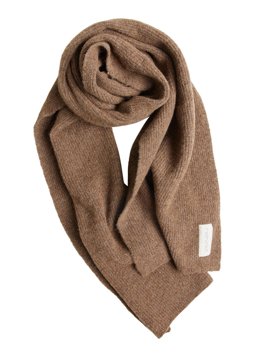 Rethinkit Uld Tørklæde Snug Acc 3237 warm melange brown