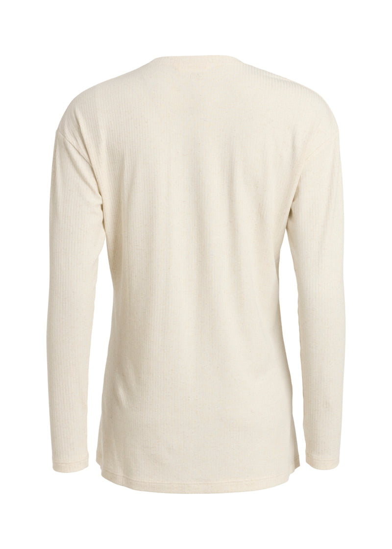 Rethinkit Rib Langærmet Tee Merci Tee 3227 soft beige melange