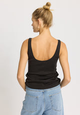 Rethinkit Wool Top Maya Jersey Tops and T-Shirts 0022 almost black