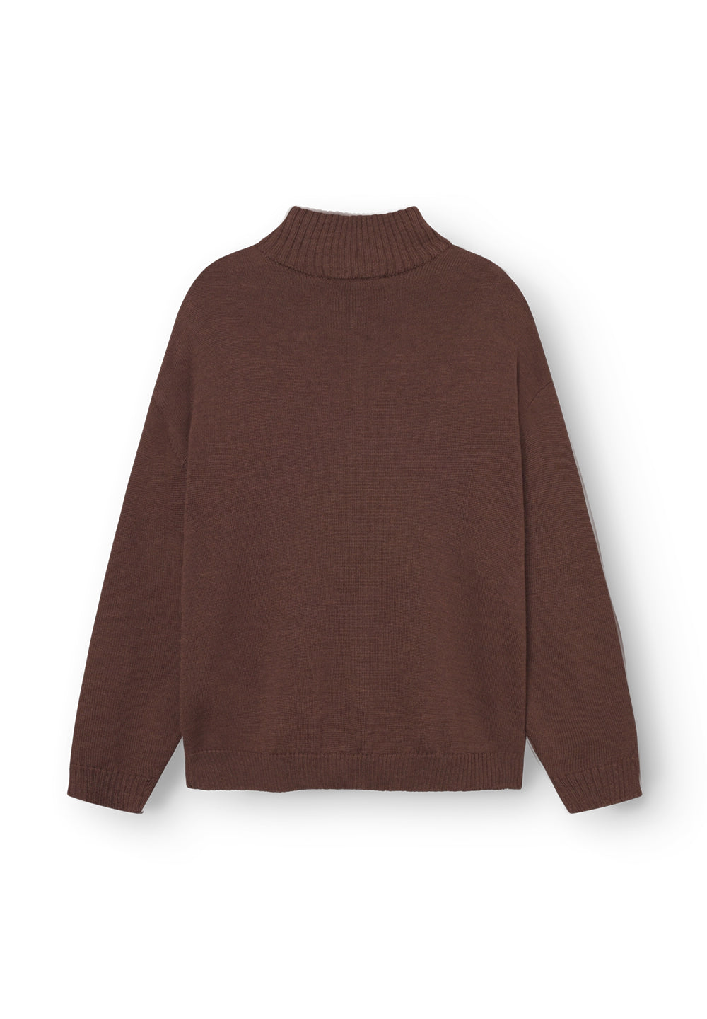 Rethinkit Wool Half Zip Oslo Knitted Tops 3015 brown melange