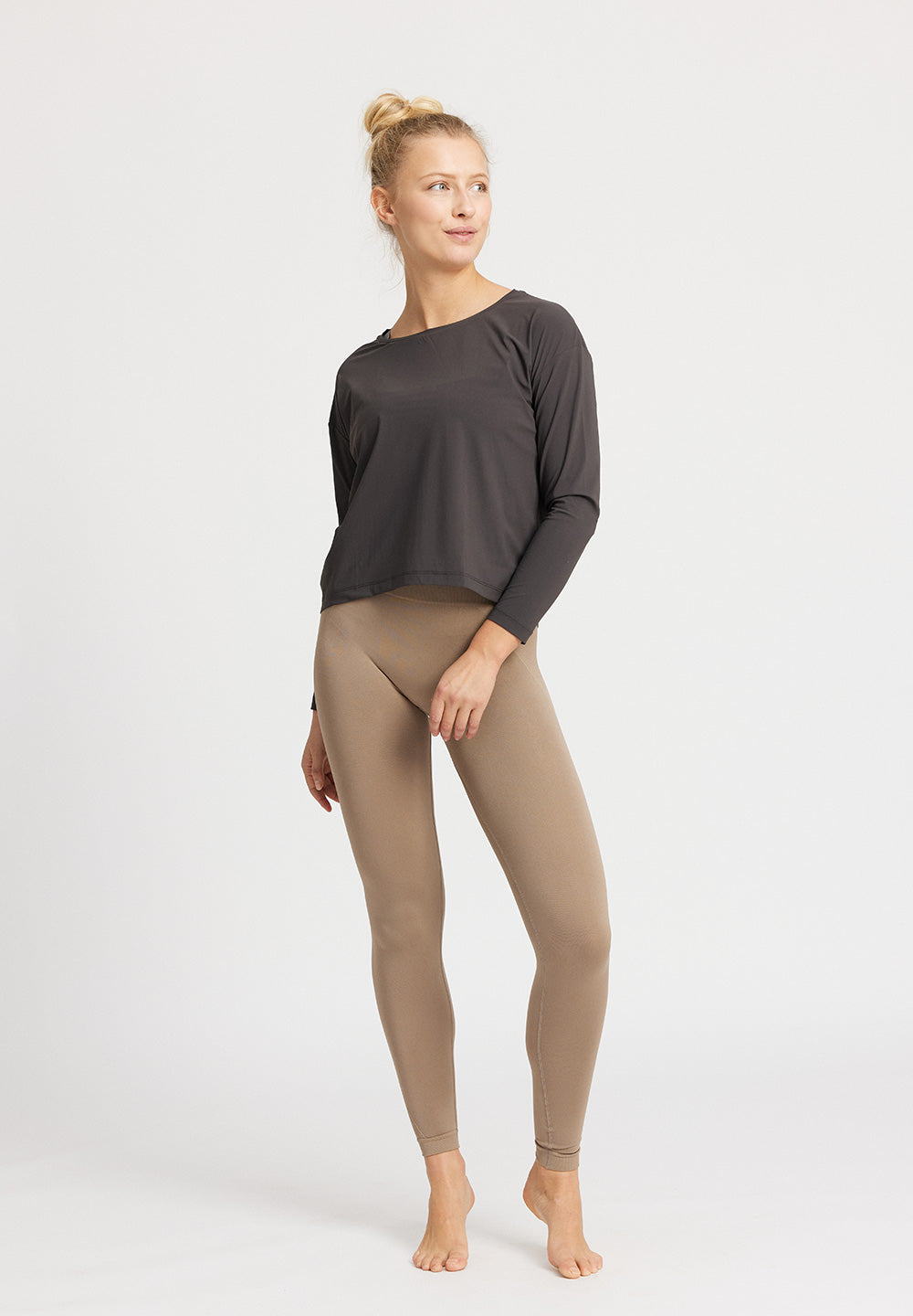 Rethinkit Langærmet Tee Vigga Top 0022 almost black