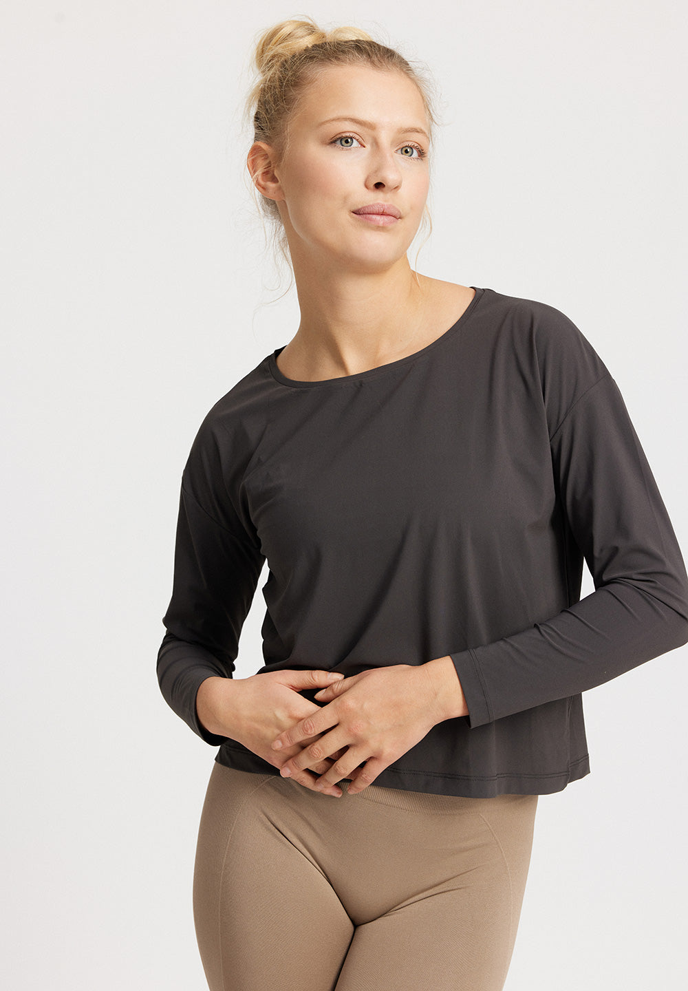 Rethinkit Langærmet Tee Vigga Top 0022 almost black